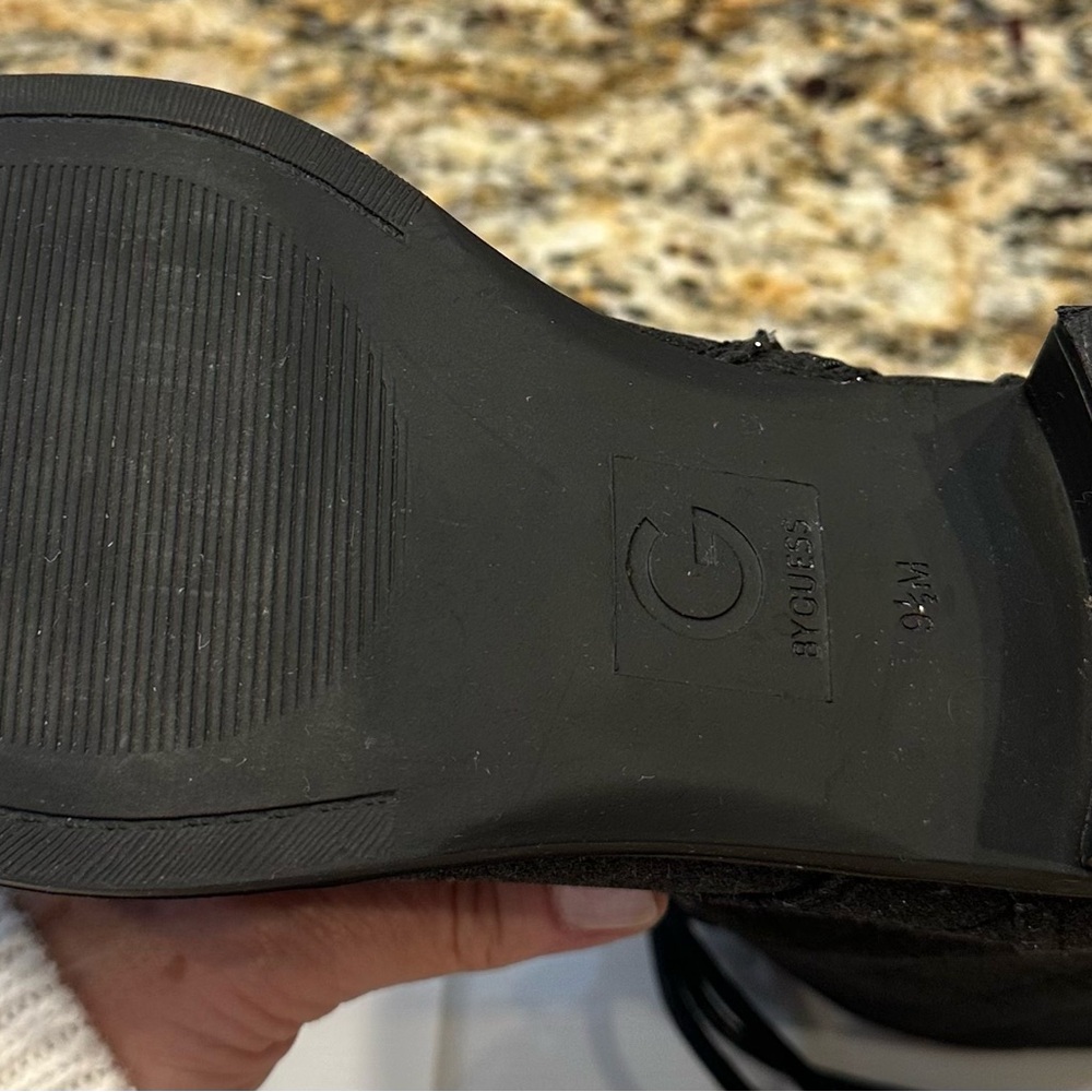 G by Guess Black Glitter Combat Boots. Worn Once. Sz 9.5. Smoke Free Home. - Picture 11 of 11